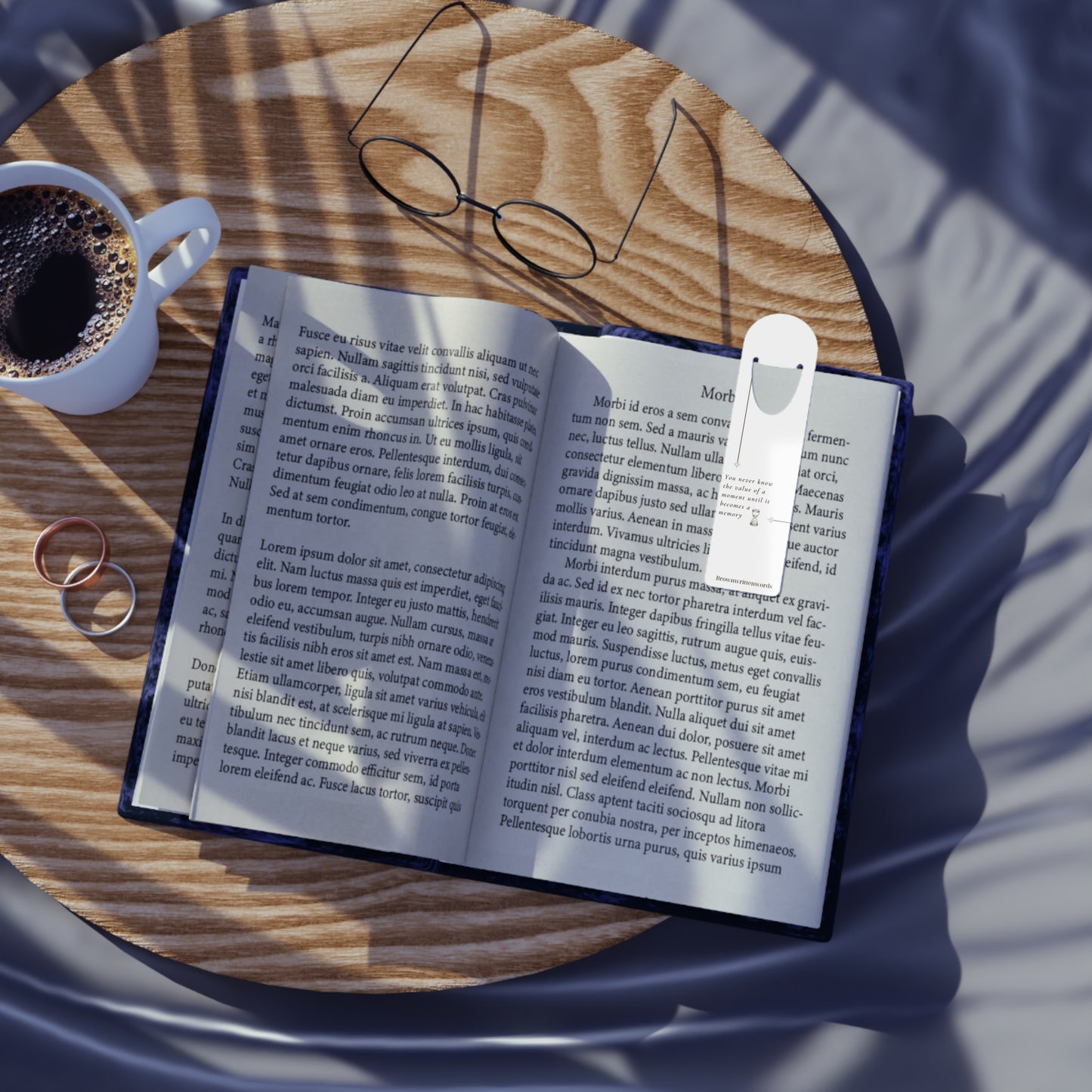 Sentimental Quote Bookmark — "You never know the value of a moment until it becomes a memory"