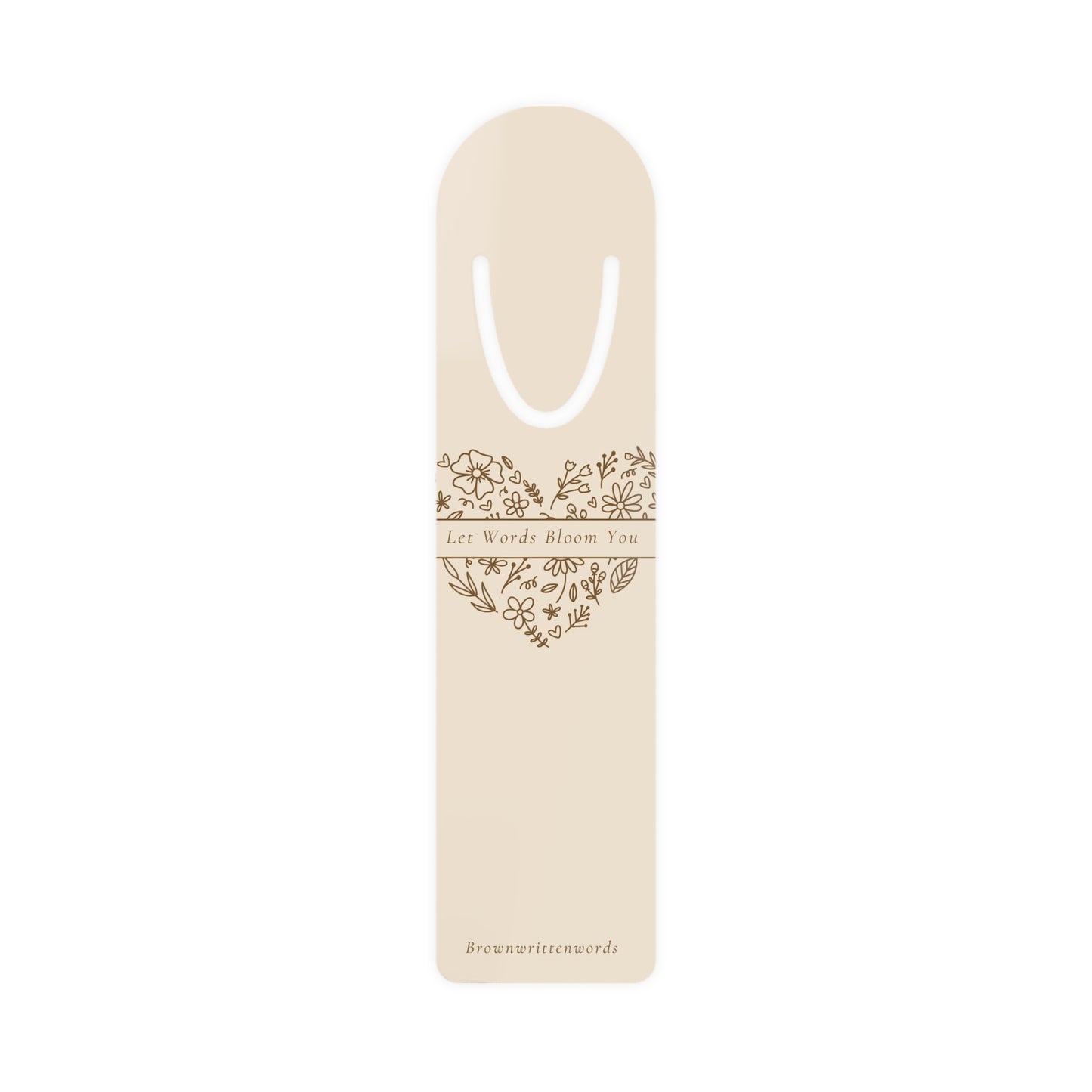 Let Words Bloom You Floral Bookmark – Elegant Metal & Ribbon Page Marker