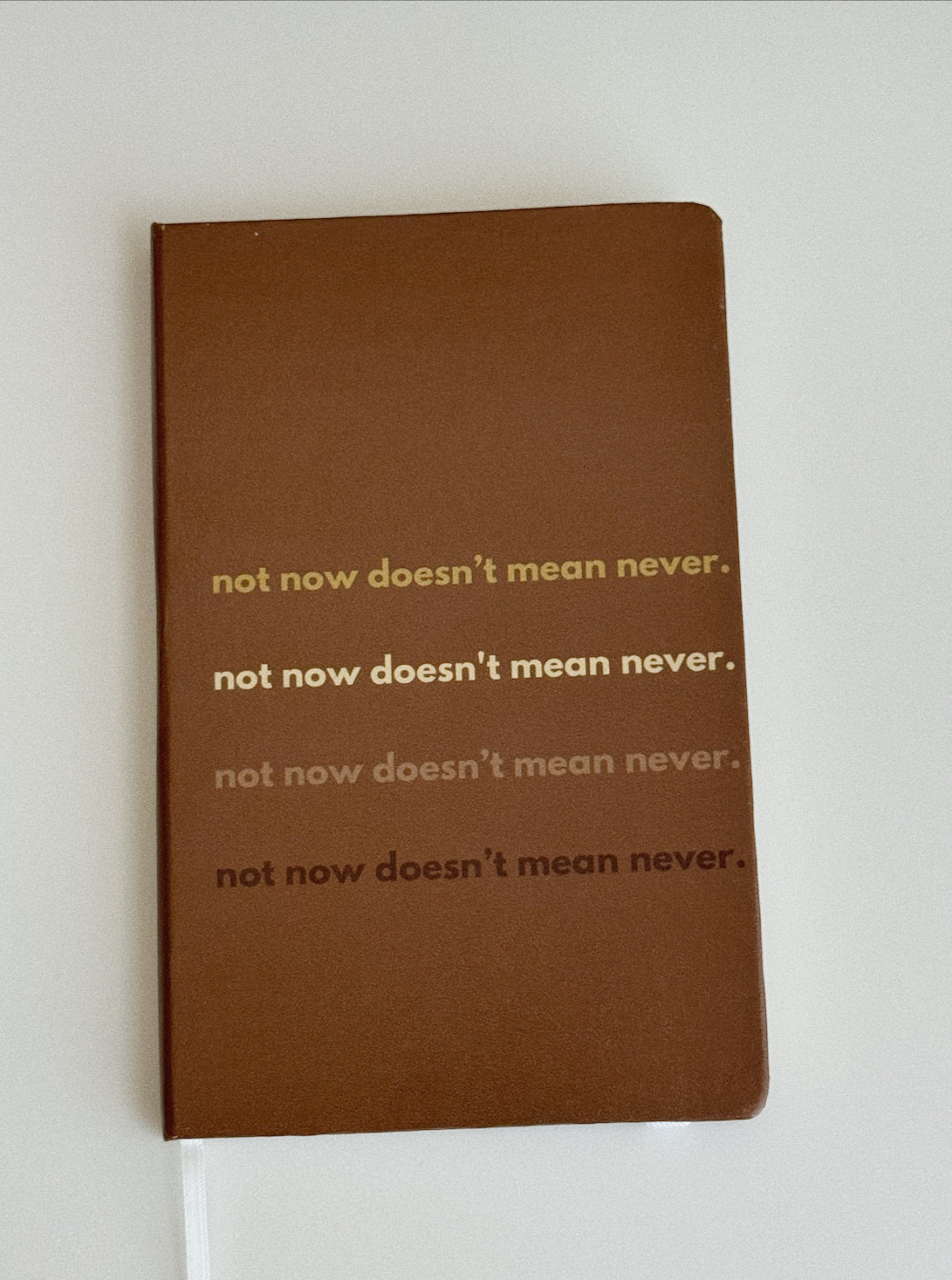 Not now doesn't mean never | Journal