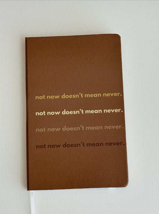 Not now doesn't mean never | Journal