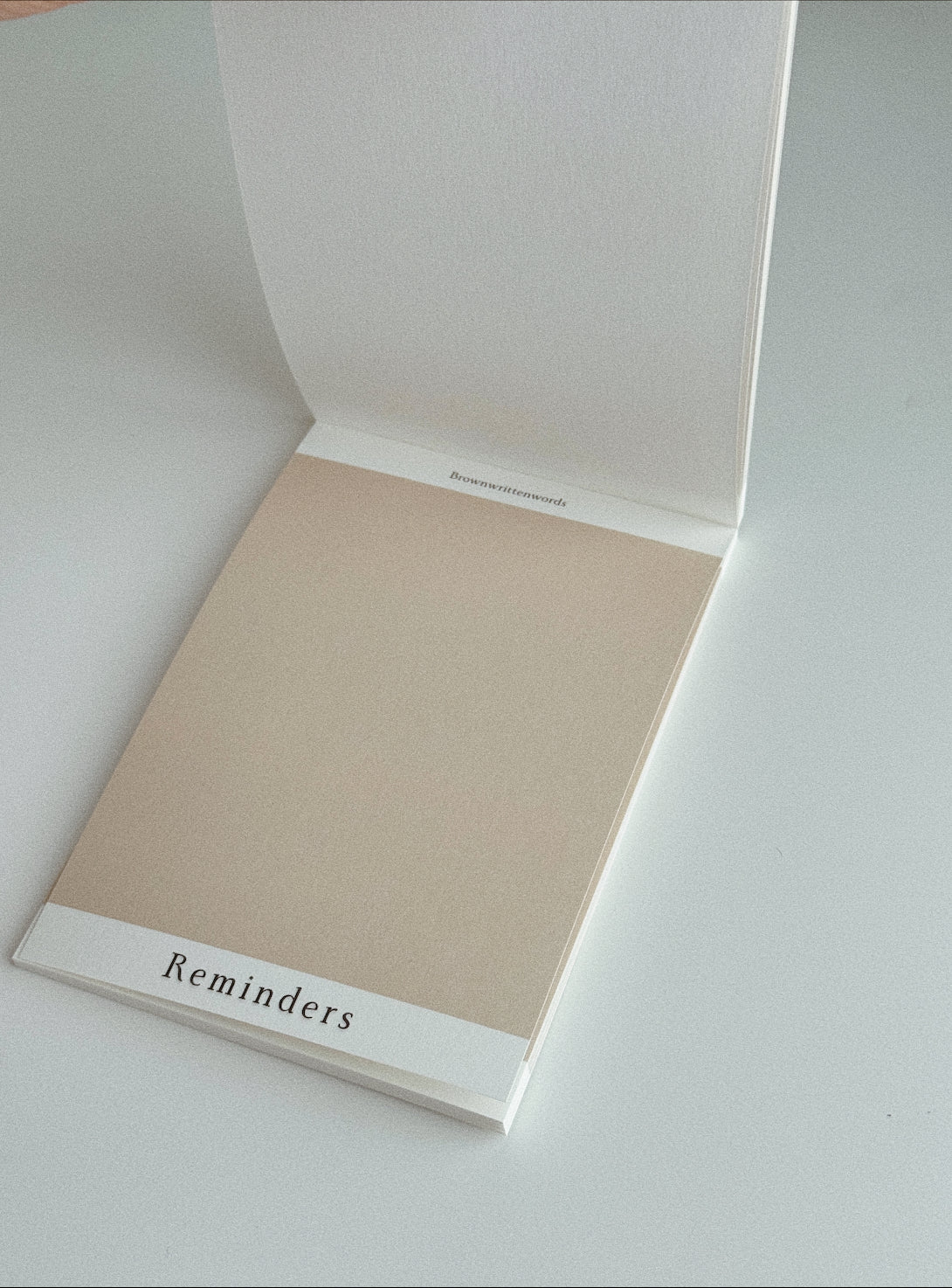 White Almond Reminder Notepad