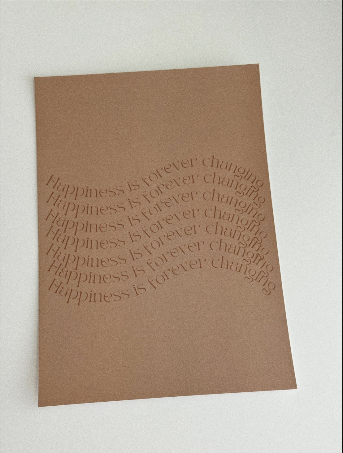 Happiness is forever changing | A5 Print