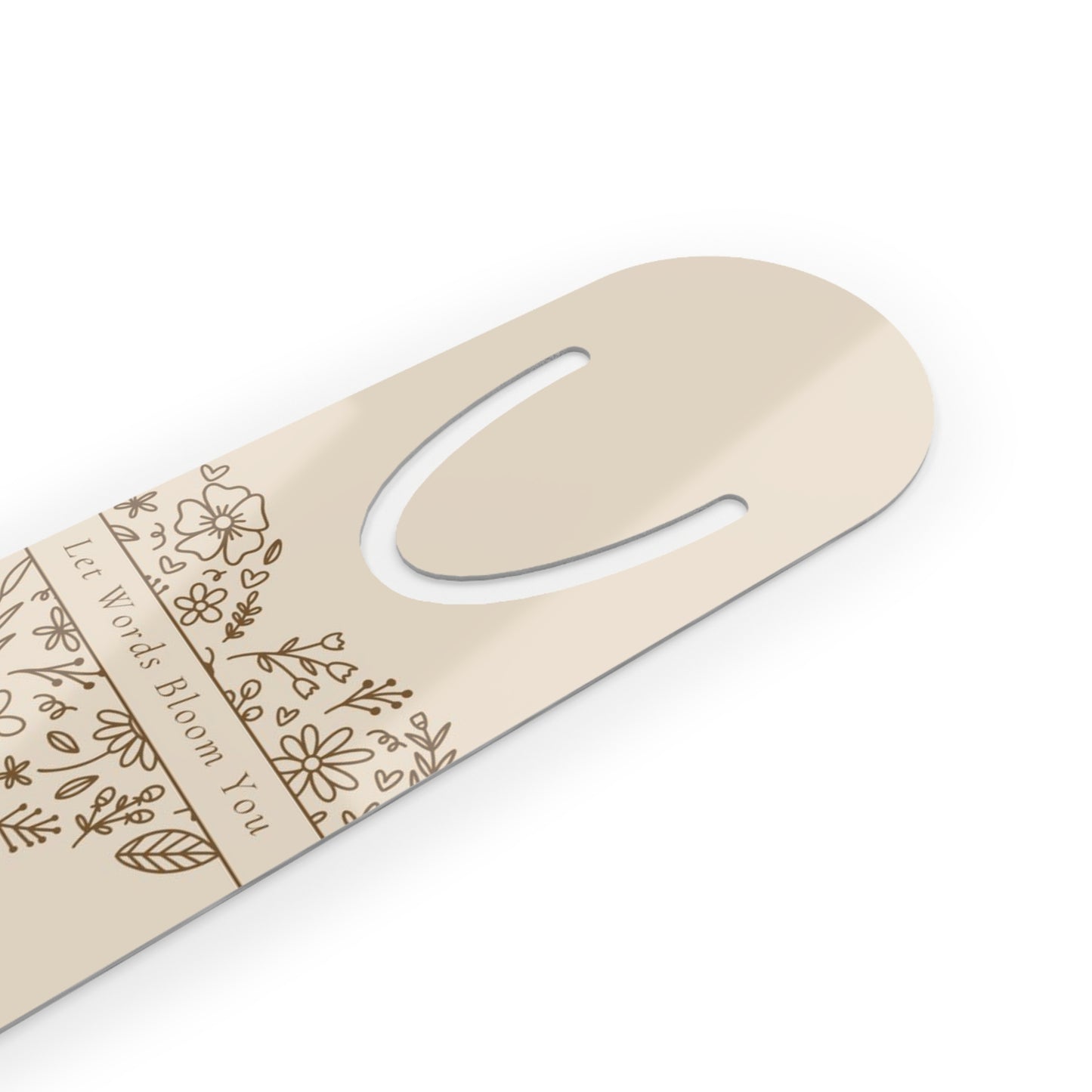 Let Words Bloom You Floral Bookmark – Elegant Metal & Ribbon Page Marker