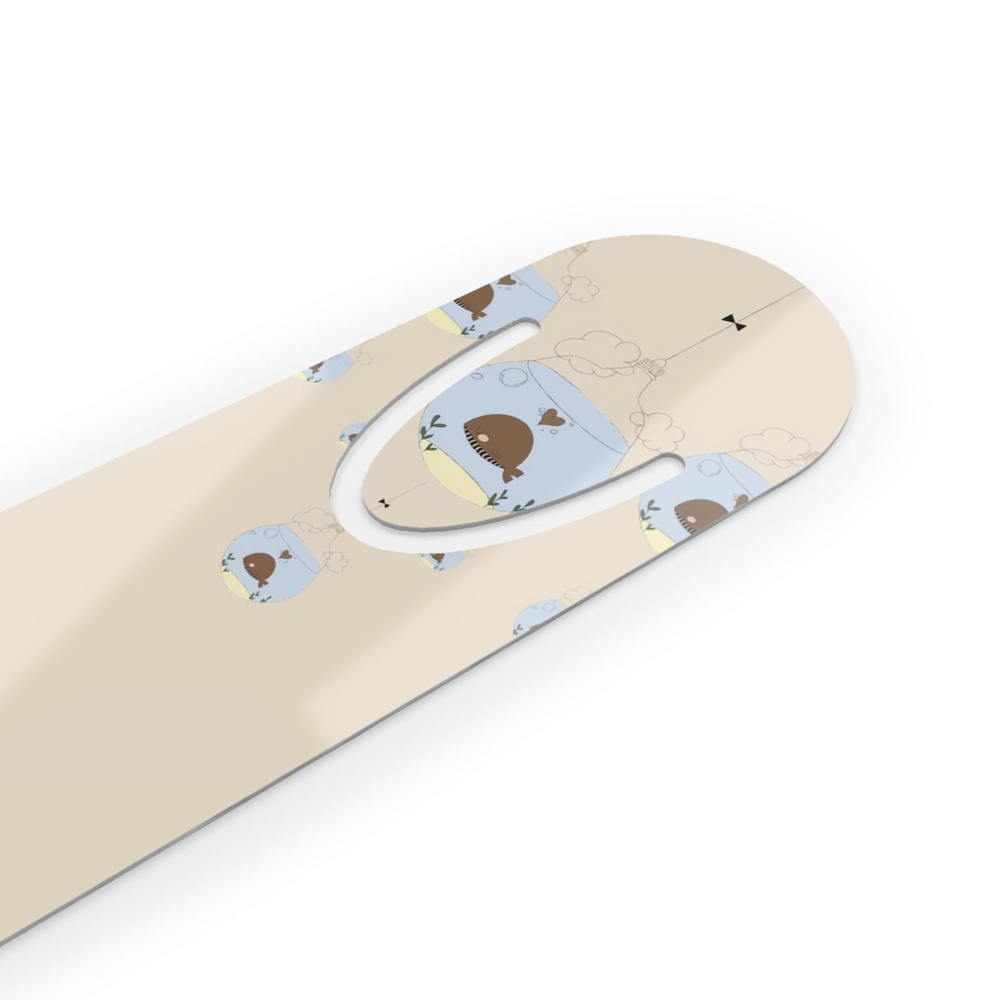 Cute Narwhal Bookmark — Kawaii Sea Animal Metal Corner Bookmark