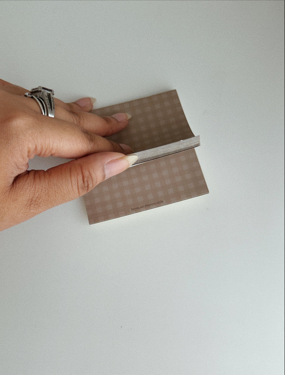 Brown Plaid | Sticky Note