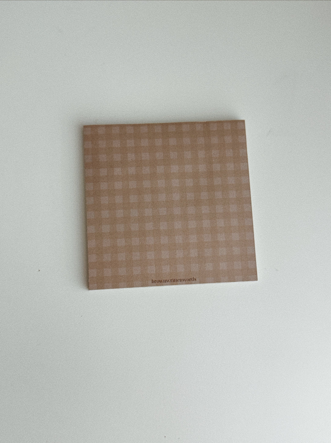Brown Plaid | Sticky Note