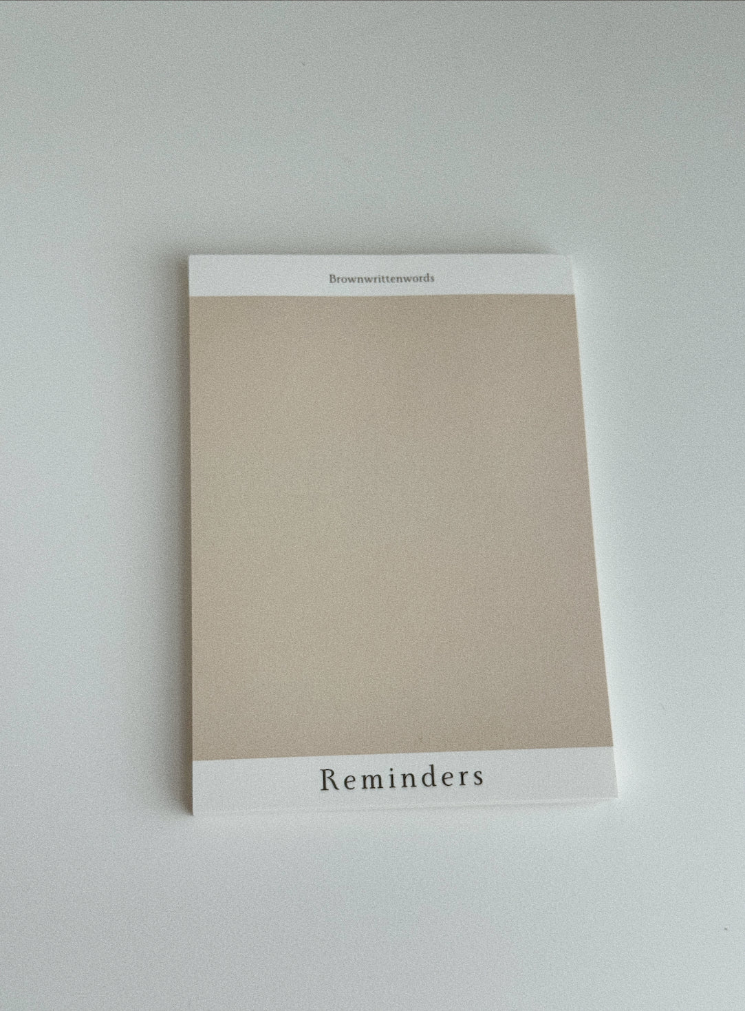 White Almond Reminder Notepad