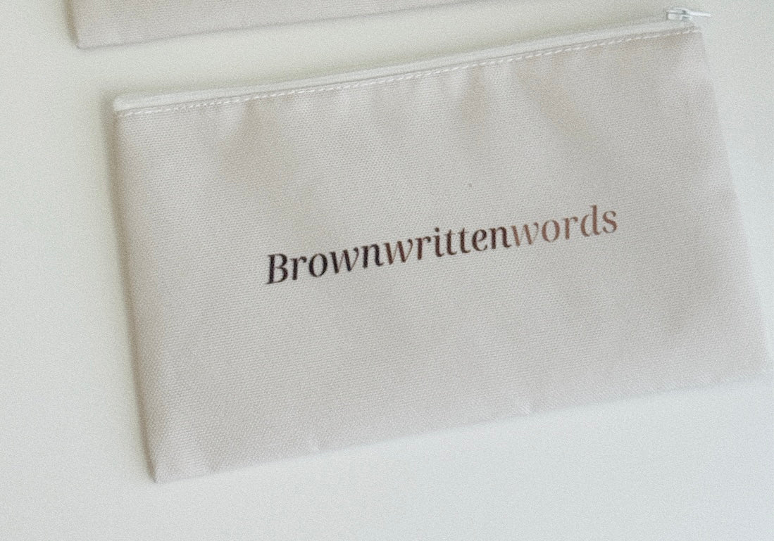 Brownwrittenwords Signature Pencil Pouch